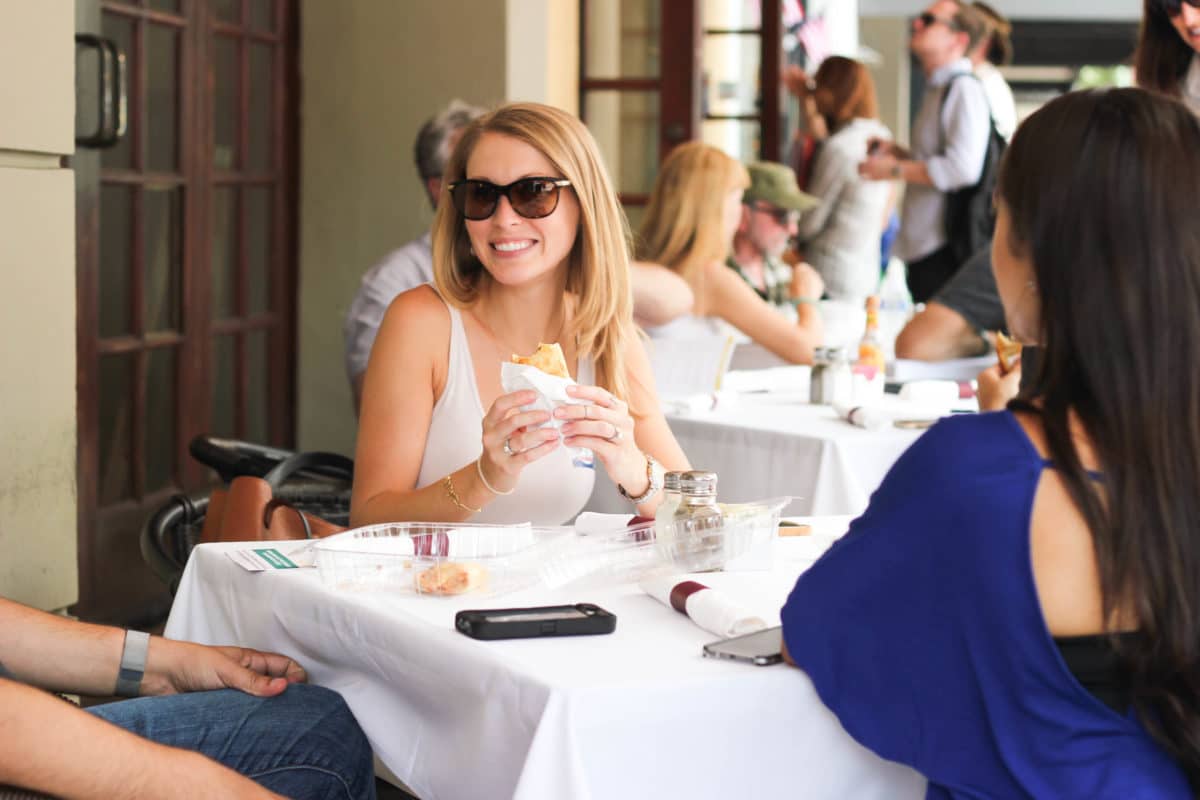 women at a restaurant