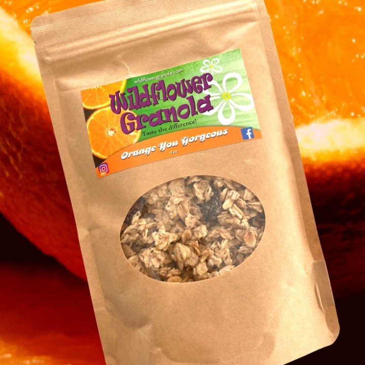 bag of orange flavored granola