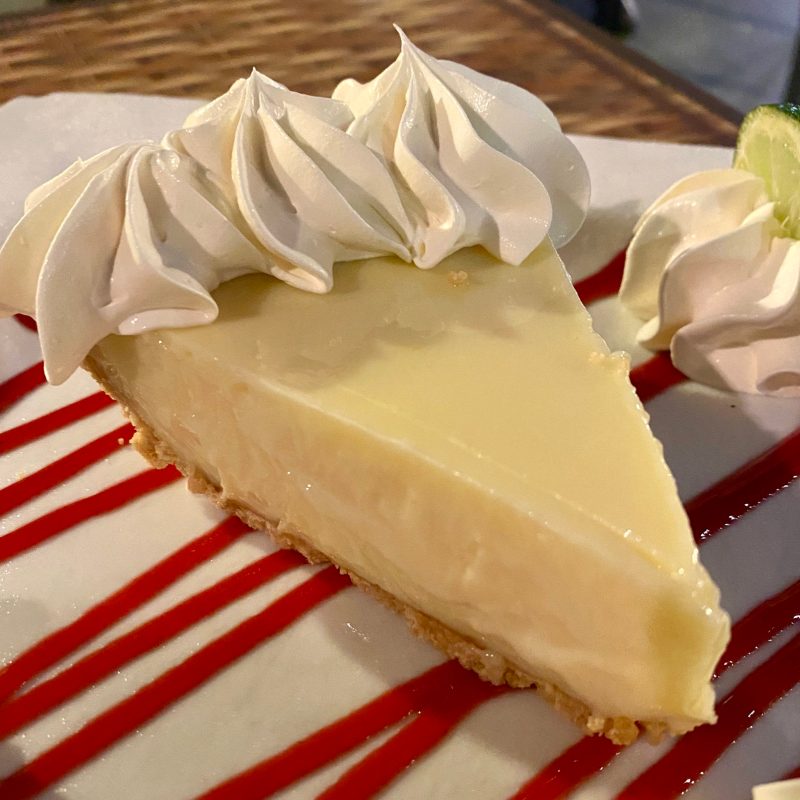 key lime pie with whipped cream