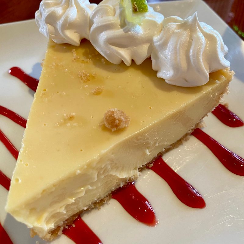 key lime pie with whipped cream