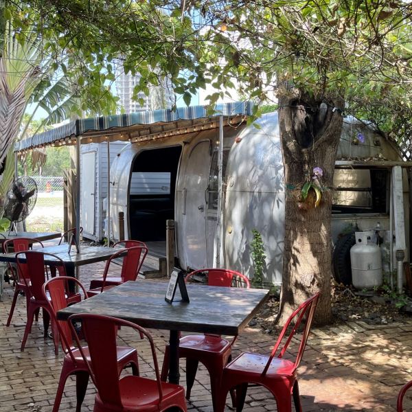 a close up of a picnic table