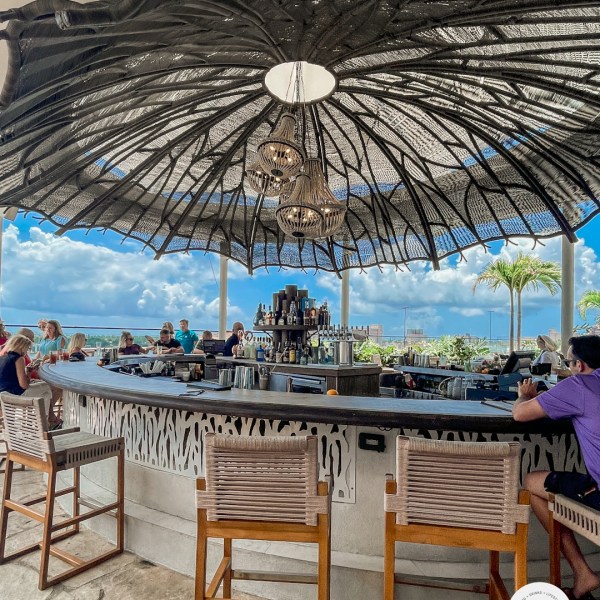 a rooftop bar at The Ben in west palm beach