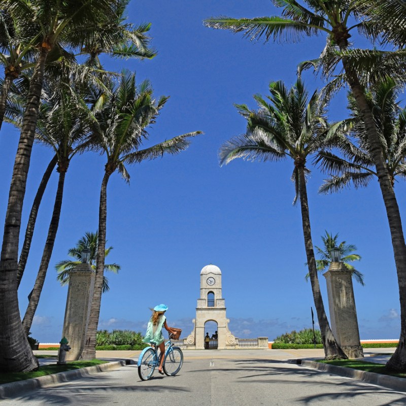 clock tower on palm beach