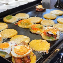 arepas on a griddle